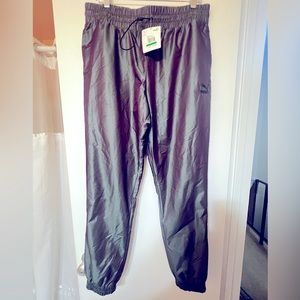 Puma Iridescent Purple Nylon Joggers- Women’s Sz Large